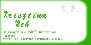 krisztina meh business card